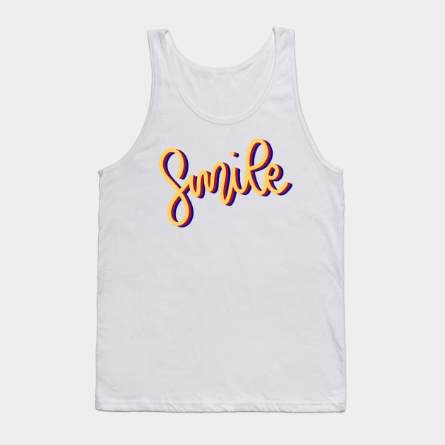 Smile Colorful Design Tank Top by Slletterings